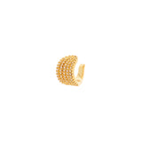 Small hoop earrings with pavè band Rania - Gold - Sodini Bijoux