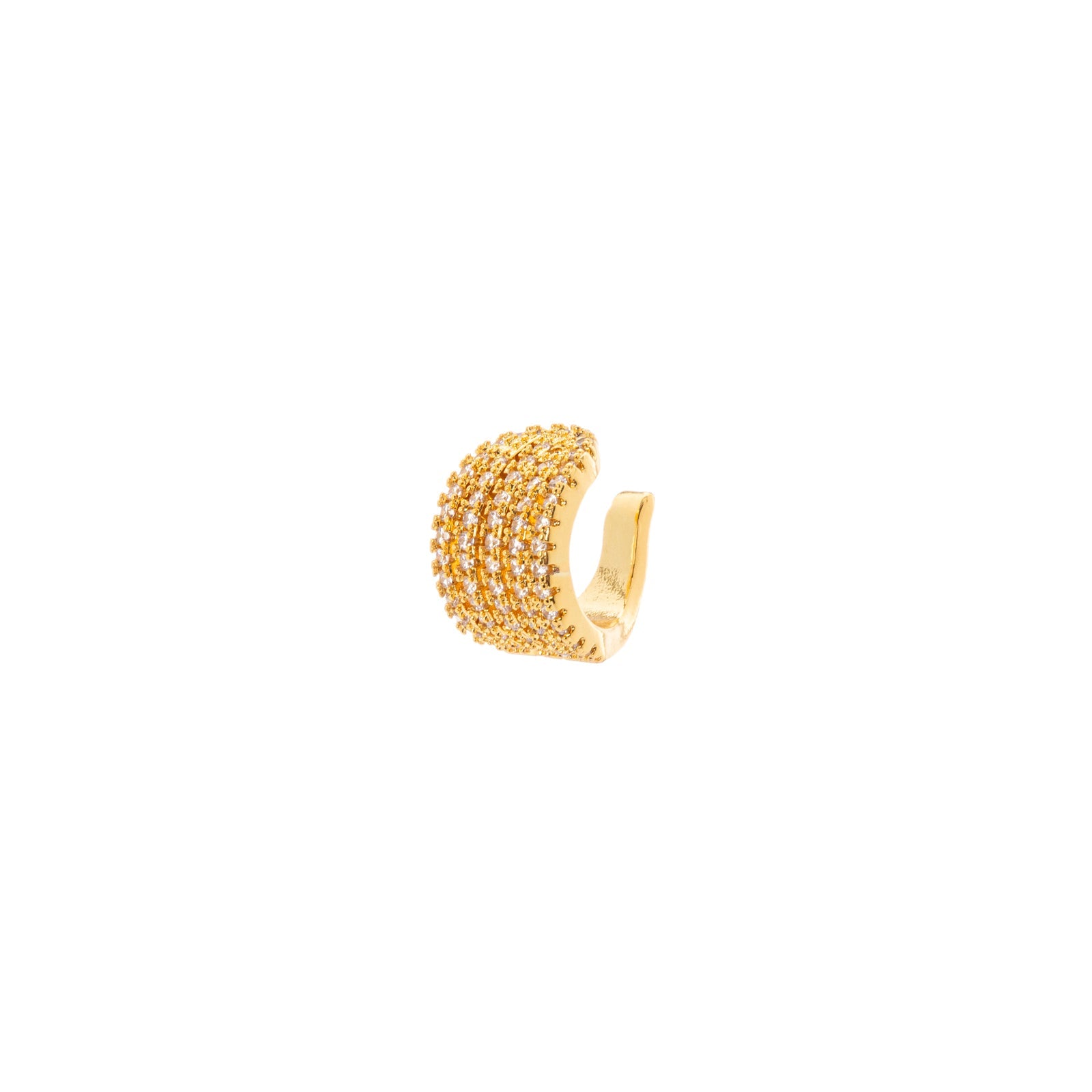 Orecchino Ear cuff cerchietto e fascia pavè Rania - Oro - Sodini Bijoux