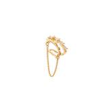 Bar and chain earrings  Rania - Gold - Sodini Bijoux