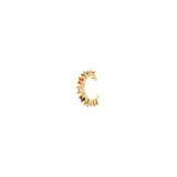 Orecchino Ear cuff mini cerchio multicolore Rania - Oro - Sodini Bijoux