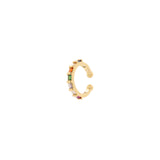 Small hoop earrings with geometrical sections Rania - Gold - Sodini Bijoux