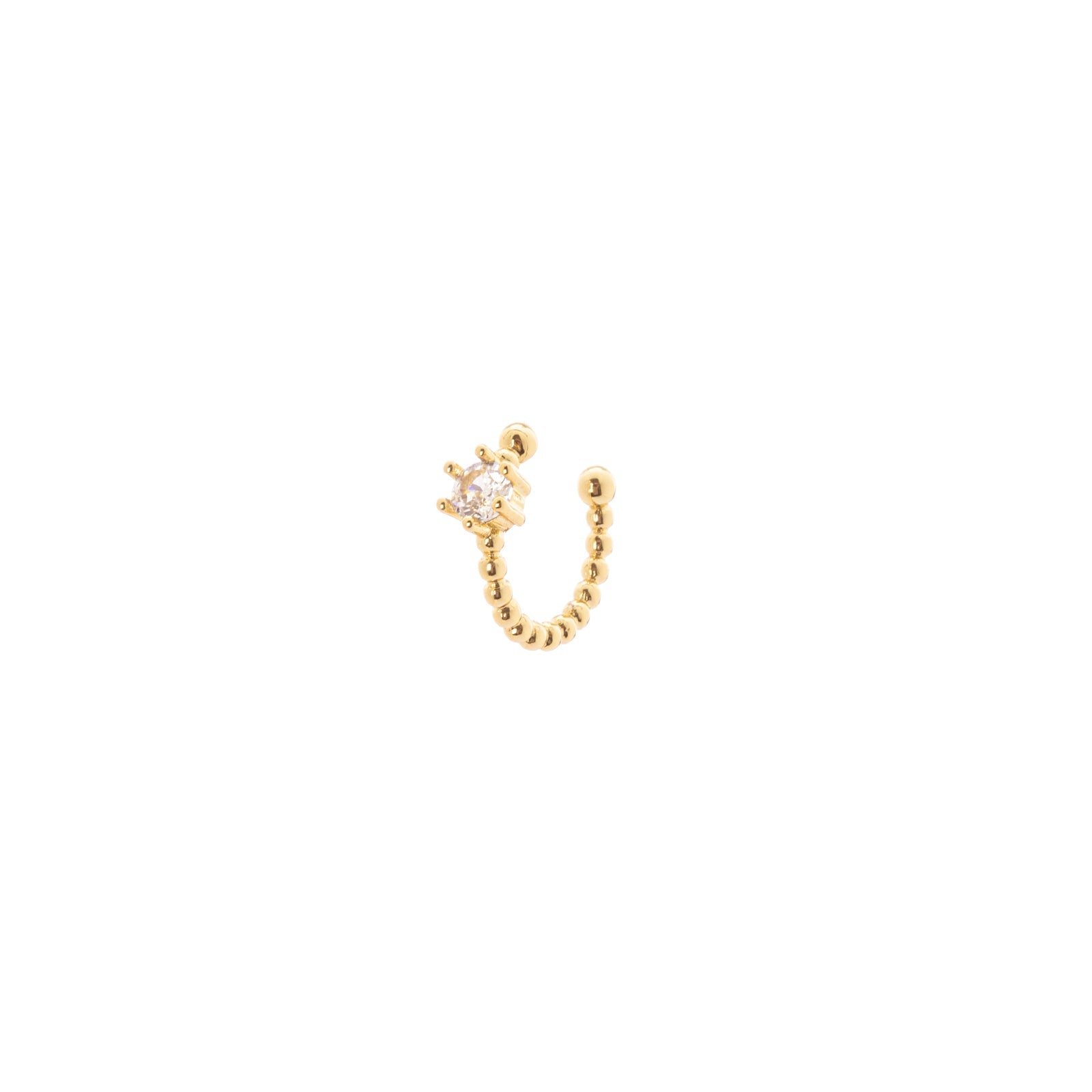 Orecchino Ear cuff mini cerchio a boule Rania - Oro - Sodini Bijoux