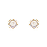 Sun shaped earrings Rania - White - Sodini Bijoux