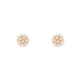 Little sphere of micro pearls earrings Rania - White - Sodini Bijoux