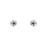 Knot shaped small earrings Rania - Silver - Sodini Bijoux