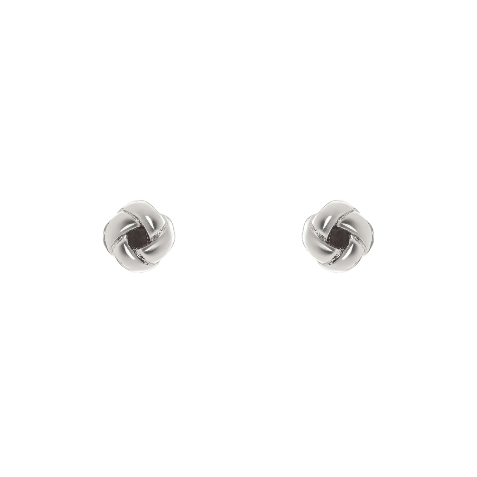 Knot shaped small earrings Rania - Silver - Sodini Bijoux