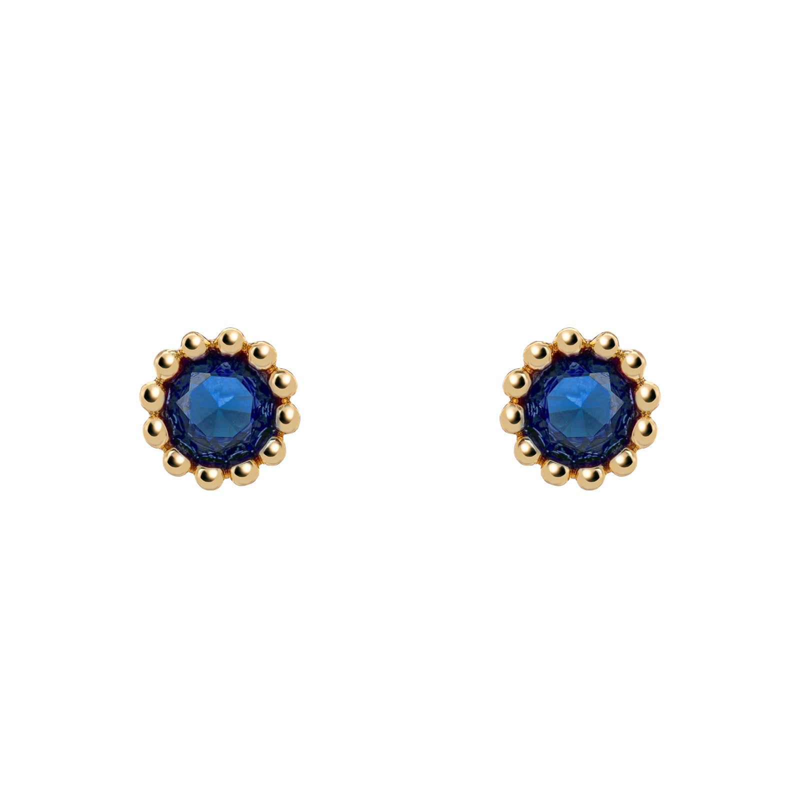 Mini Rania Bar Cylinder Earrings - Blue - Sodini Bijoux