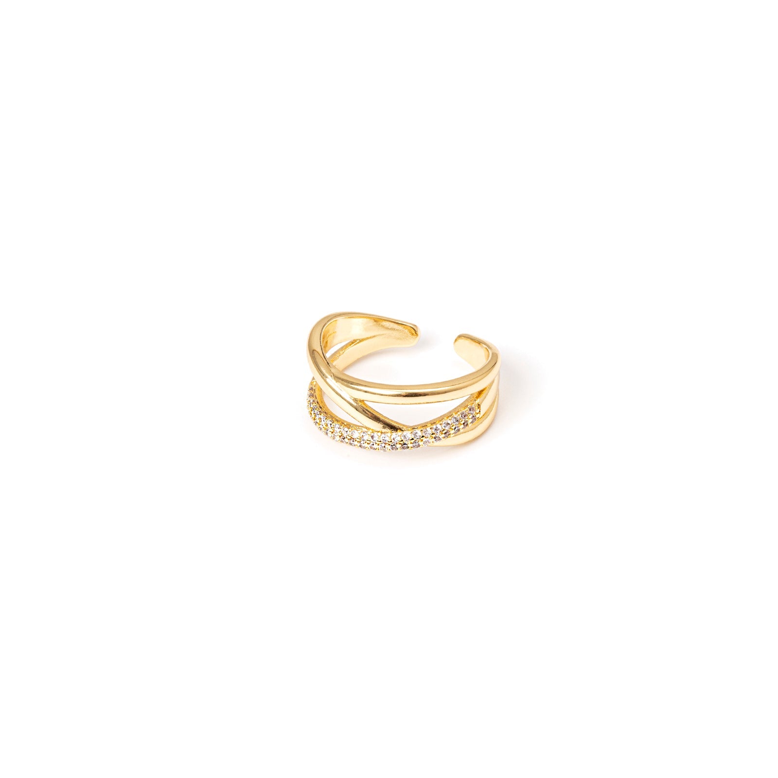 Ring with three cross threads Rania - Gold - Sodini Bijoux