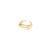 Ring with straight top Rania - Gold - Sodini Bijoux